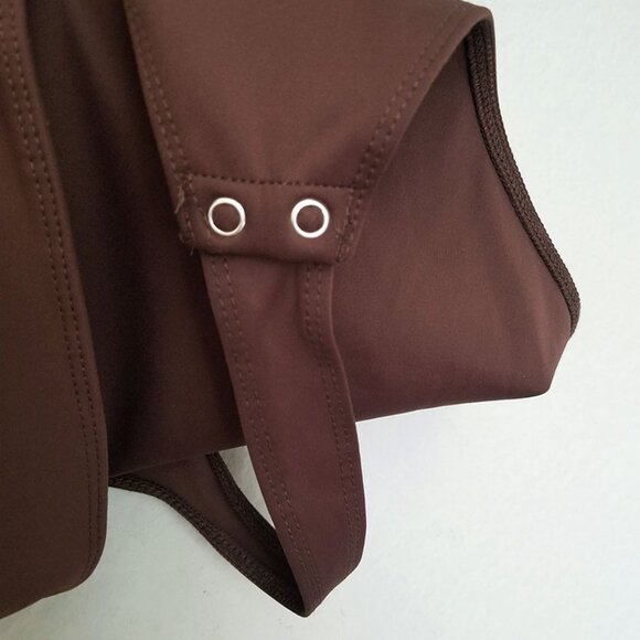 Good American Scuba Modern Square Neck Tank Bodysuit Brown Bark Size 2XL 5 $79 - Picture 10 of 15